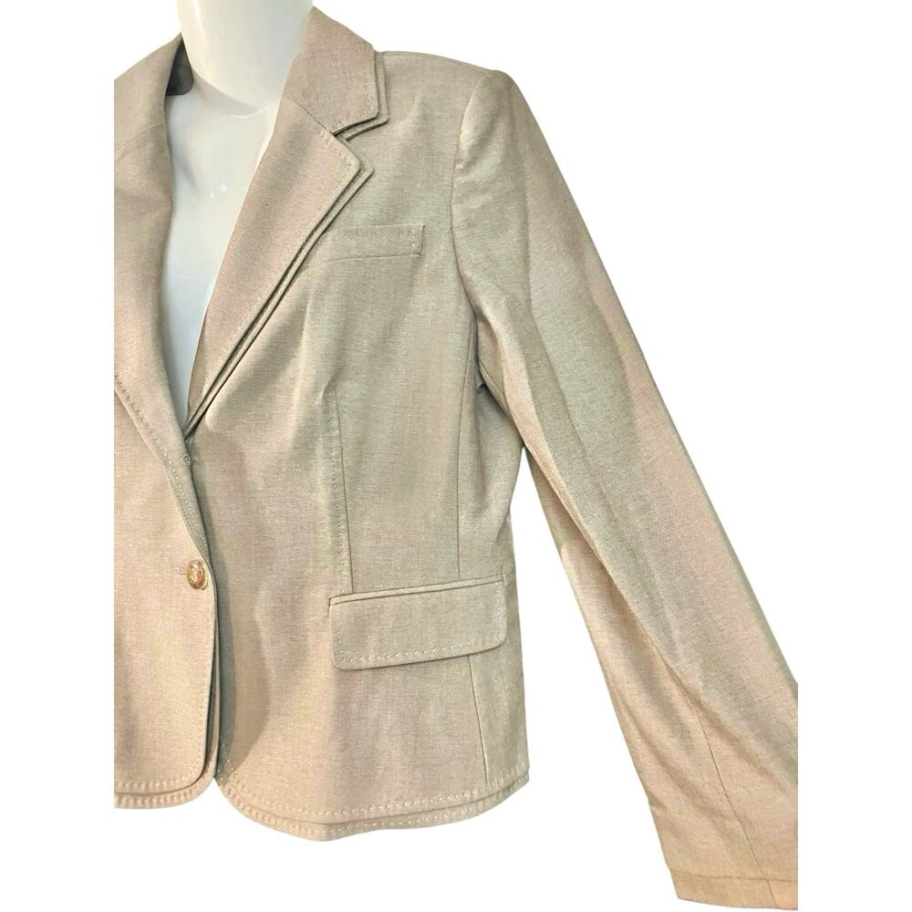 Antonio Melani Women's Tan 2-Button Front Long Sleeve Career Chic Blazer SZ 14 - Picture 3 of 8